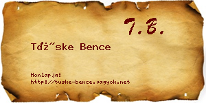 Tüske Bence névjegykártya