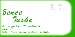 bence tuske business card